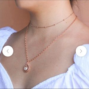 Basic Large Beaded Choker in Rose Gold